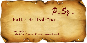 Peltz Szilvána névjegykártya